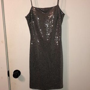 Silver homecoming dress